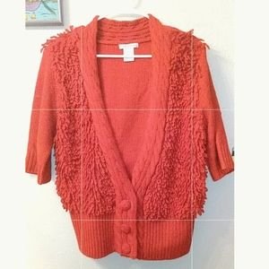 Claudia D red vintage half sleeve cardigan